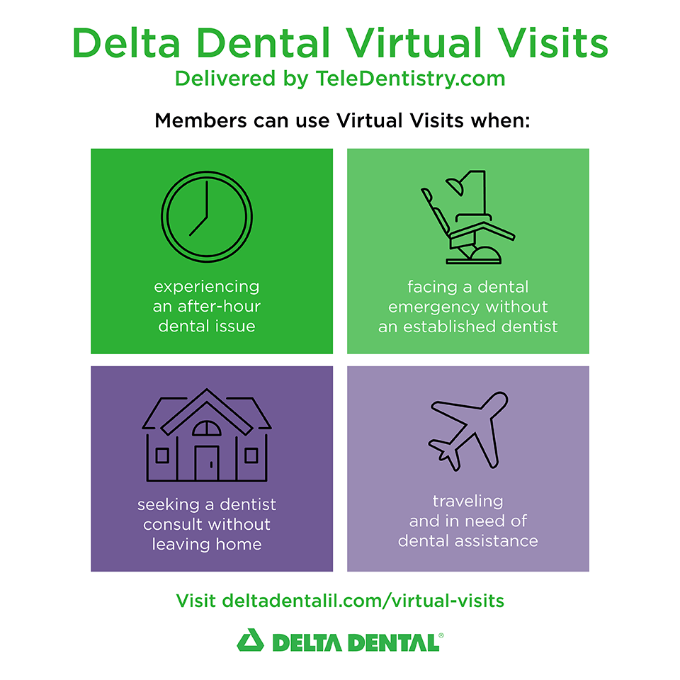 Delta Dental Virtual Visits infographic