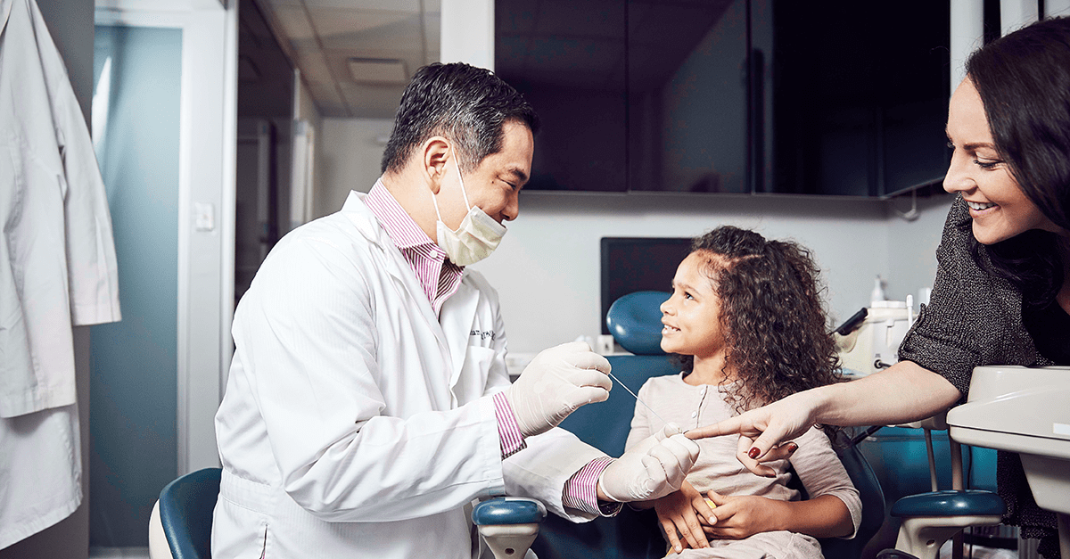 Child at the dentist