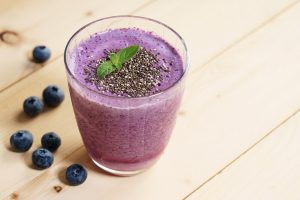 Healthy blueberry smoothie