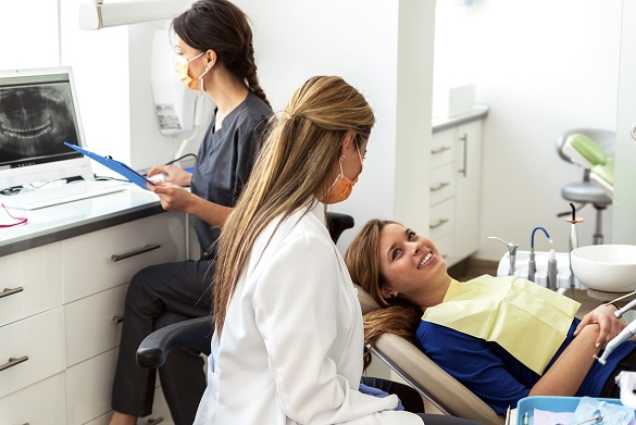 dental office patient in chair