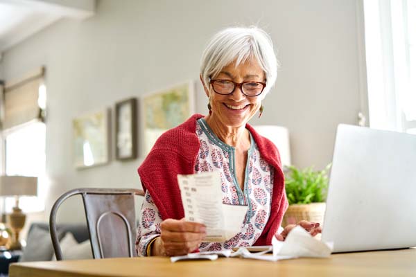 Woman wearing glasses