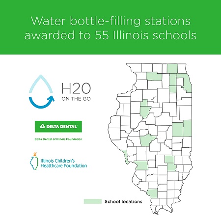 55 Illinois schools to receive new water bottle-filling stations