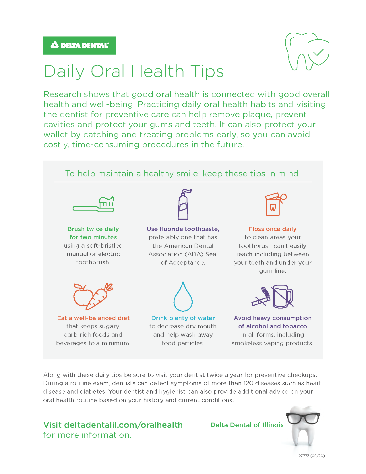 Oral health basics flyer