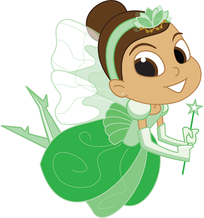 Tooth Fairy image in green fairy suit with star wand