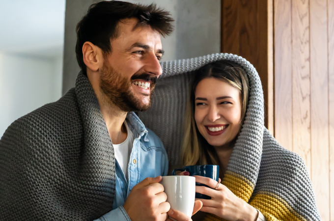 couple enjoying coffee