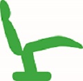 icon of green dental chair