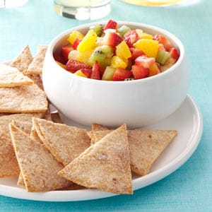 Fruit Salsa with Cinnamon Chips Recipe photo by Taste of Home