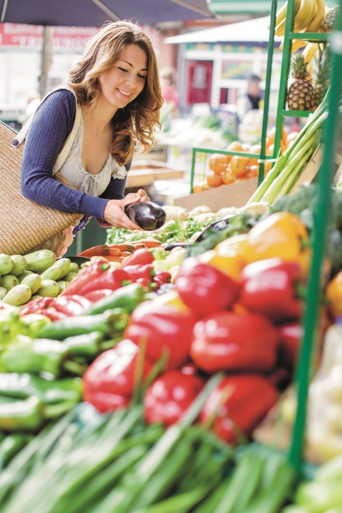 Young woman at the market
